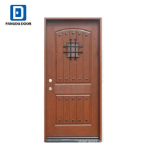 Fangda multiple choice rustic fiberglass entry door with speakeasy